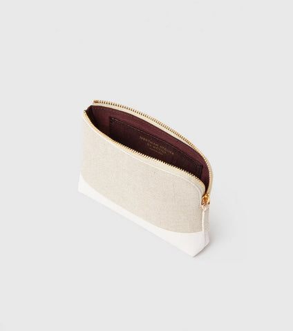 The Makeup Pouch - Linen and Crème